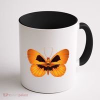 Butterfly With Face Halloween Pumpkin Coffee Mug thumb 1