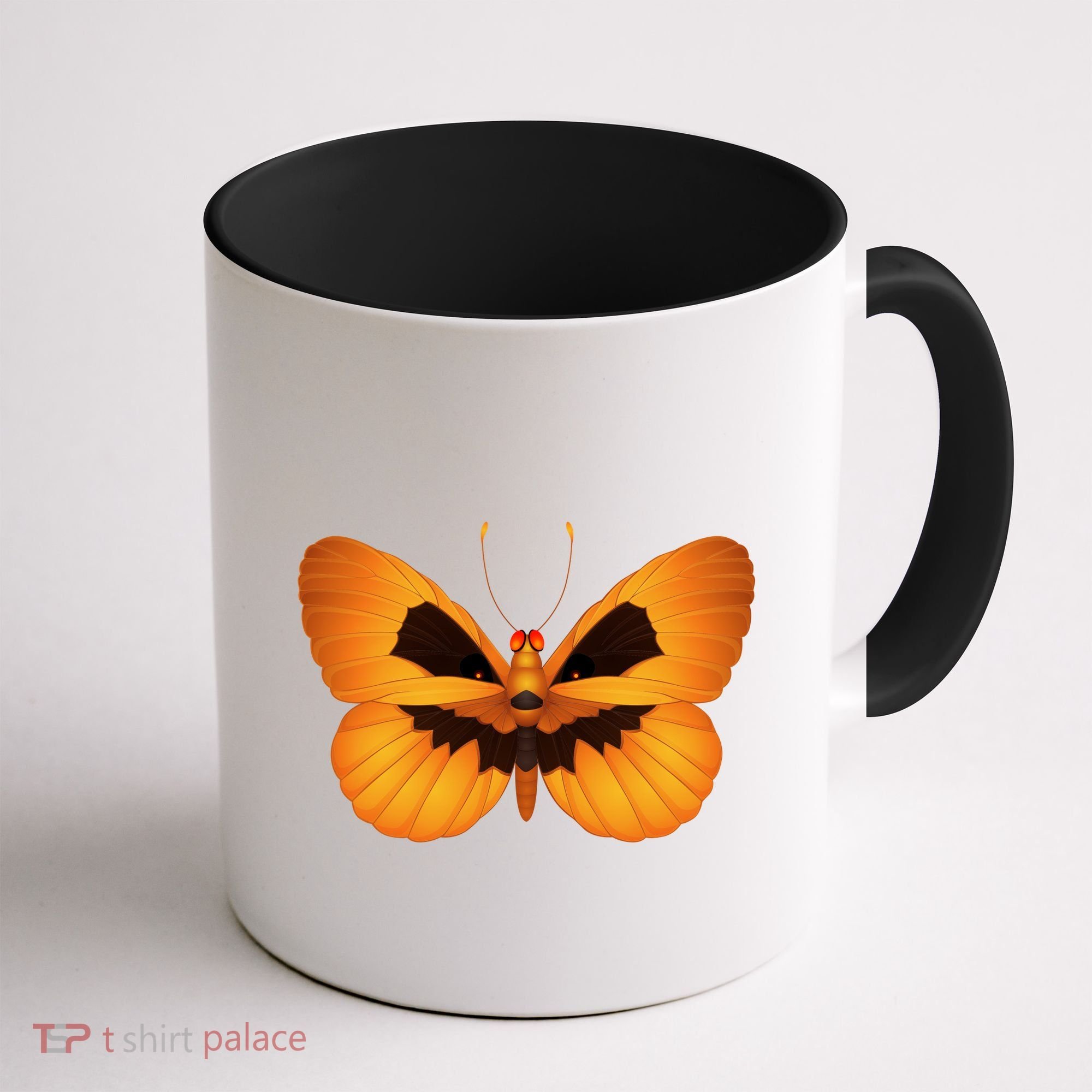 Butterfly With Face Halloween Pumpkin Coffee Mug