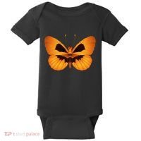 Butterfly With Face Halloween Pumpkin Baby Bodysuit thumb 0
