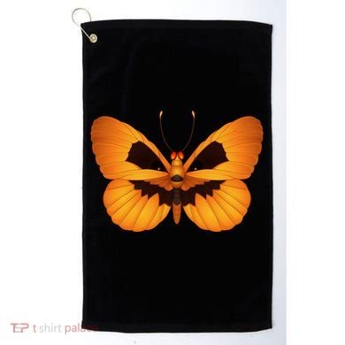 Butterfly With Face Halloween Pumpkin Golf Towel