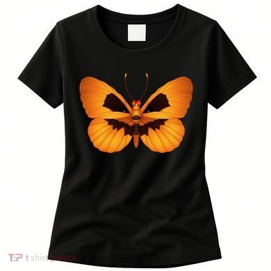 Butterfly With Face Halloween Pumpkin Women's T-Shirt