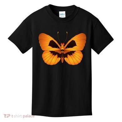 Butterfly With Face Halloween Pumpkin Kids T-Shirt