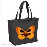 Butterfly With Face Halloween Pumpkin Tote Bag thumb 2