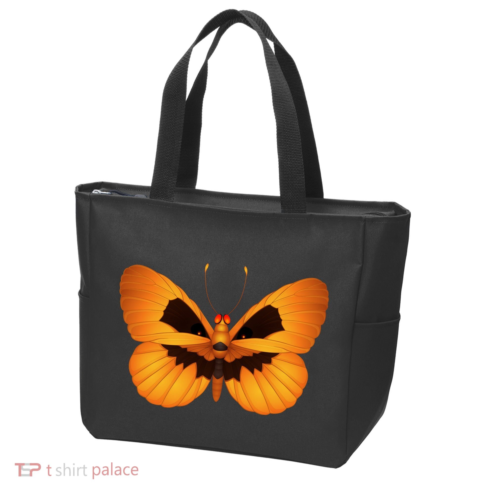 Butterfly With Face Halloween Pumpkin Tote Bag
