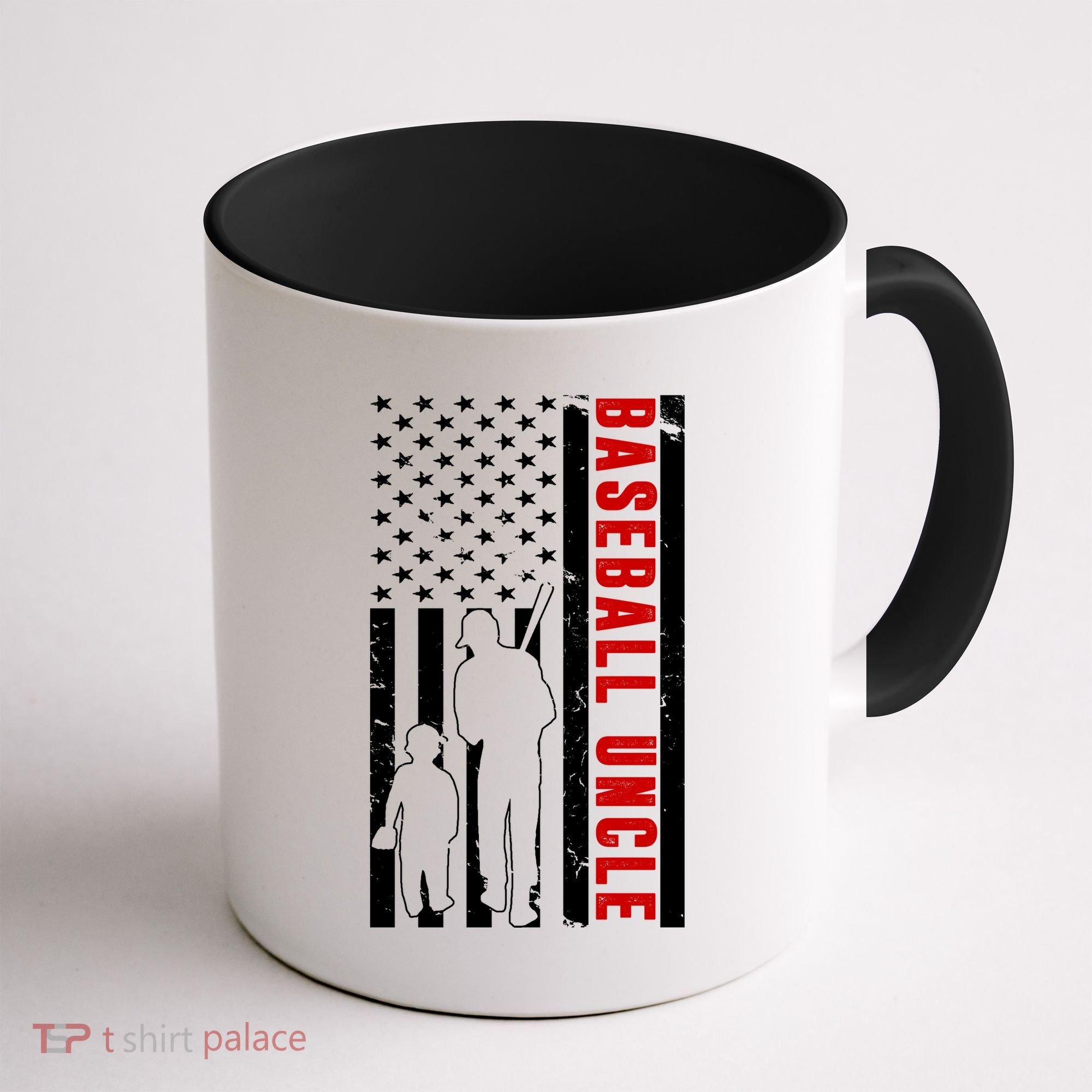 Baseball Uncle USA Flag Coffee Mug
