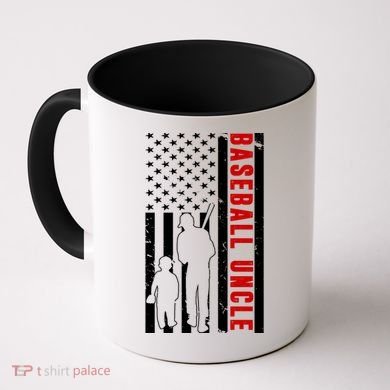 Baseball Uncle USA Flag Coffee Mug