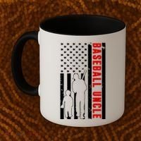 Baseball Uncle USA Flag Coffee Mug thumb 2