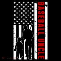Baseball Uncle USA Flag Ornament thumb 1