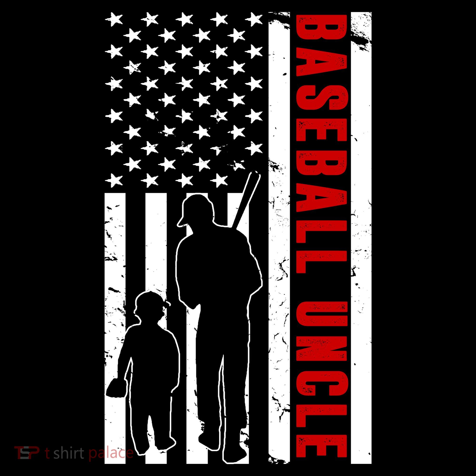 Baseball Uncle USA Flag Ornament