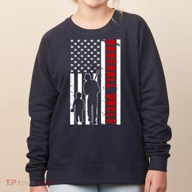 Baseball Uncle USA Flag Women's Sweatshirt