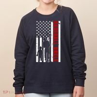 Baseball Uncle USA Flag Women's Sweatshirt thumb 0
