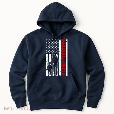 Baseball Uncle USA Flag Hoodie