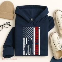Baseball Uncle USA Flag Hoodie thumb 4