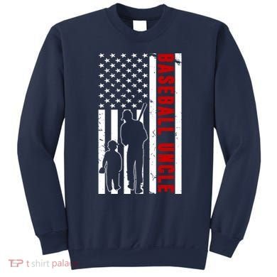 Baseball Uncle USA Flag Sweatshirt