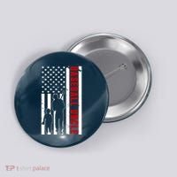 Baseball Uncle USA Flag Button thumb 0