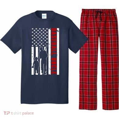 Baseball Uncle USA Flag Pajama Set