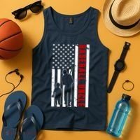 Baseball Uncle USA Flag Tank Top thumb 4