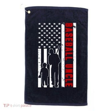 Baseball Uncle USA Flag Golf Towel