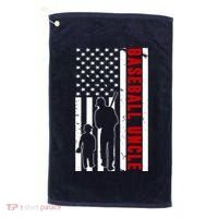 Baseball Uncle USA Flag Golf Towel thumb 0