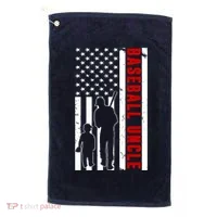 Baseball Uncle USA Flag Golf Towel thumb 0