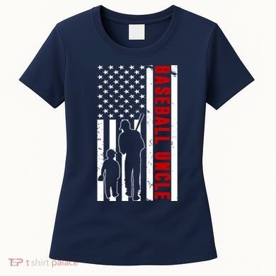 Baseball Uncle USA Flag Women's T-Shirt