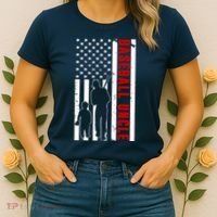 Baseball Uncle USA Flag Women's T-Shirt thumb 2