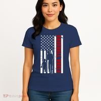 Baseball Uncle USA Flag Women's T-Shirt thumb 4