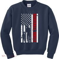 Baseball Uncle USA Flag Kids Sweatshirt thumb 0