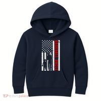 Baseball Uncle USA Flag Kids Hoodie thumb 0
