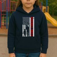 Baseball Uncle USA Flag Kids Hoodie thumb 3