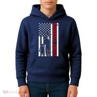 Baseball Uncle USA Flag Kids Hoodie thumb 4
