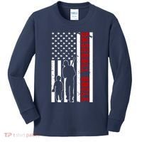 Baseball Uncle USA Flag Kids Long Sleeve Shirt thumb 0