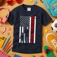 Baseball Uncle USA Flag Kids T-Shirt thumb 3