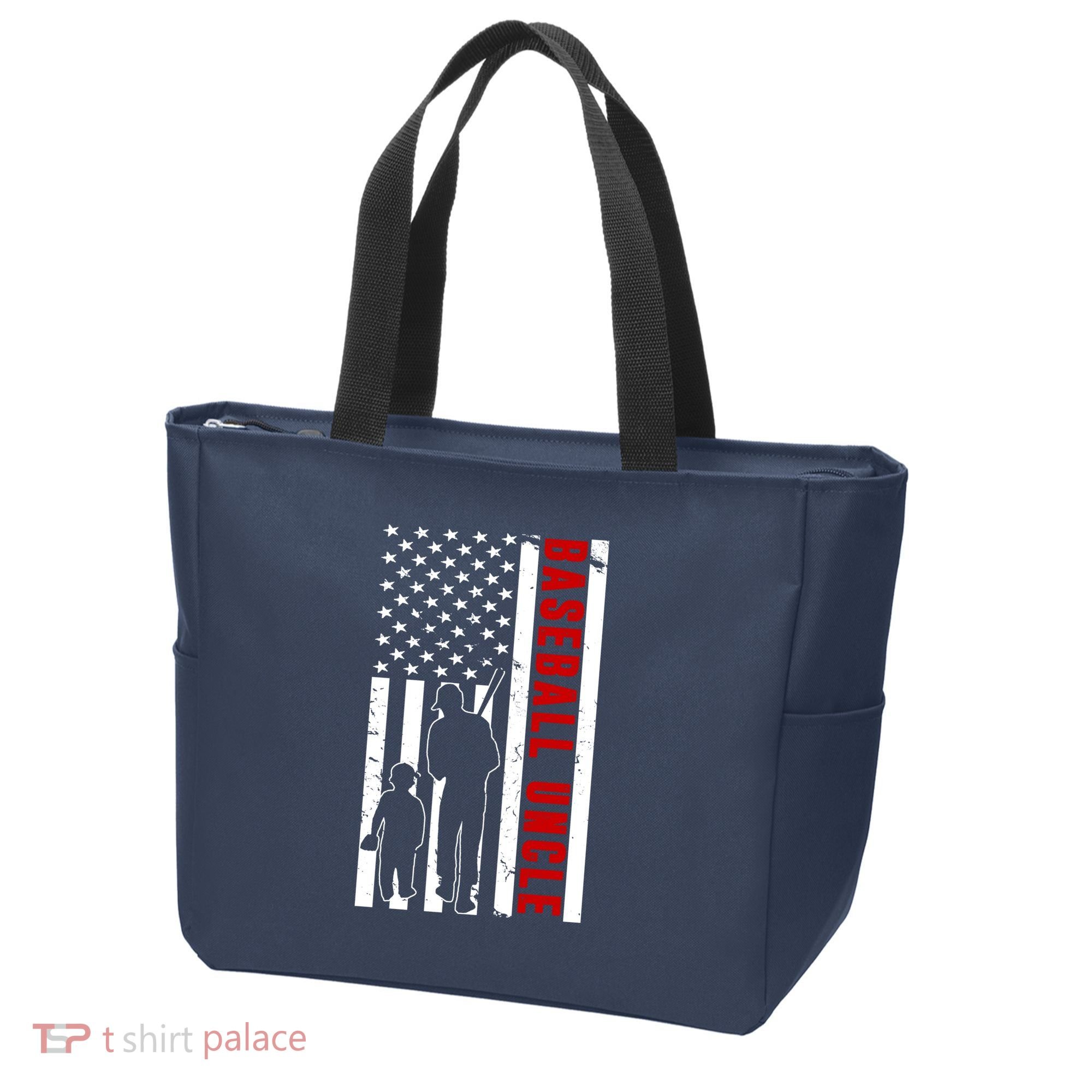Baseball Uncle USA Flag Tote Bag