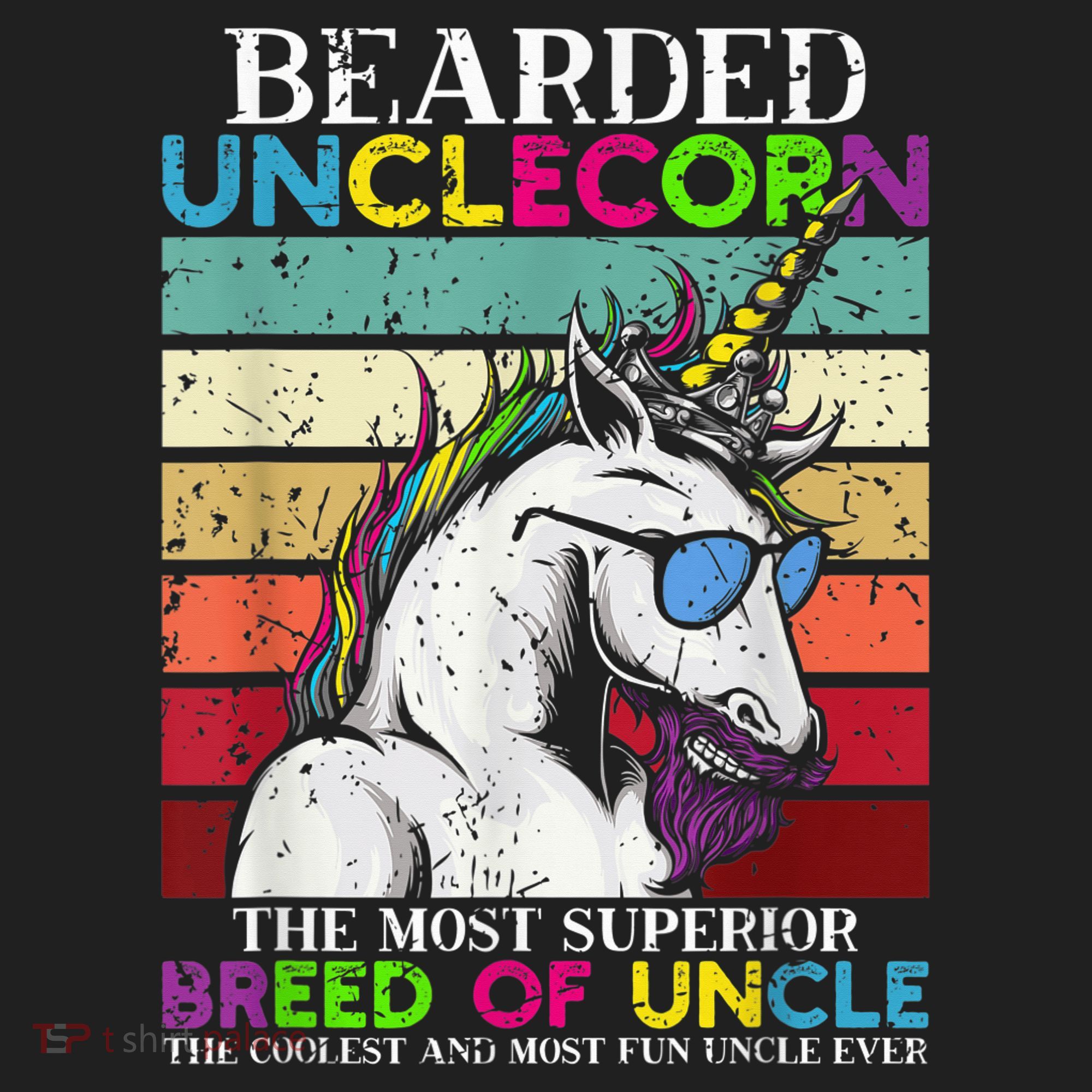 Bearded Unclecorn Uncle Unicorn  Funny Women's Sweatshirt