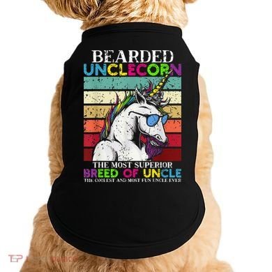 Bearded Unclecorn Uncle Unicorn  Funny Doggie Tank
