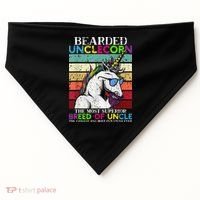 Bearded Unclecorn Uncle Unicorn  Funny USA-Made Doggie Bandana thumb 0