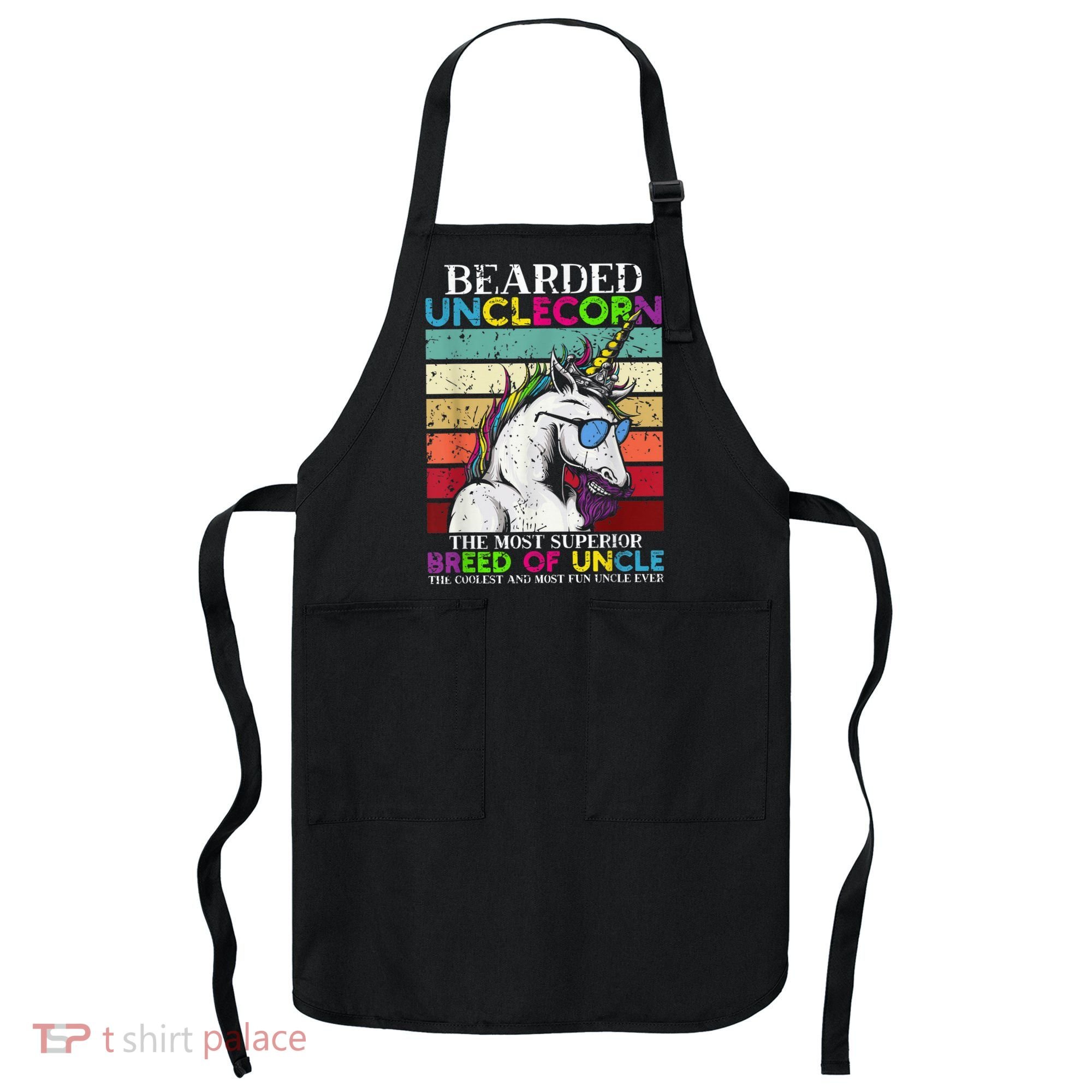Bearded Unclecorn Uncle Unicorn  Funny Apron