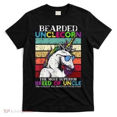 Bearded Unclecorn Uncle Unicorn  Funny T-Shirt