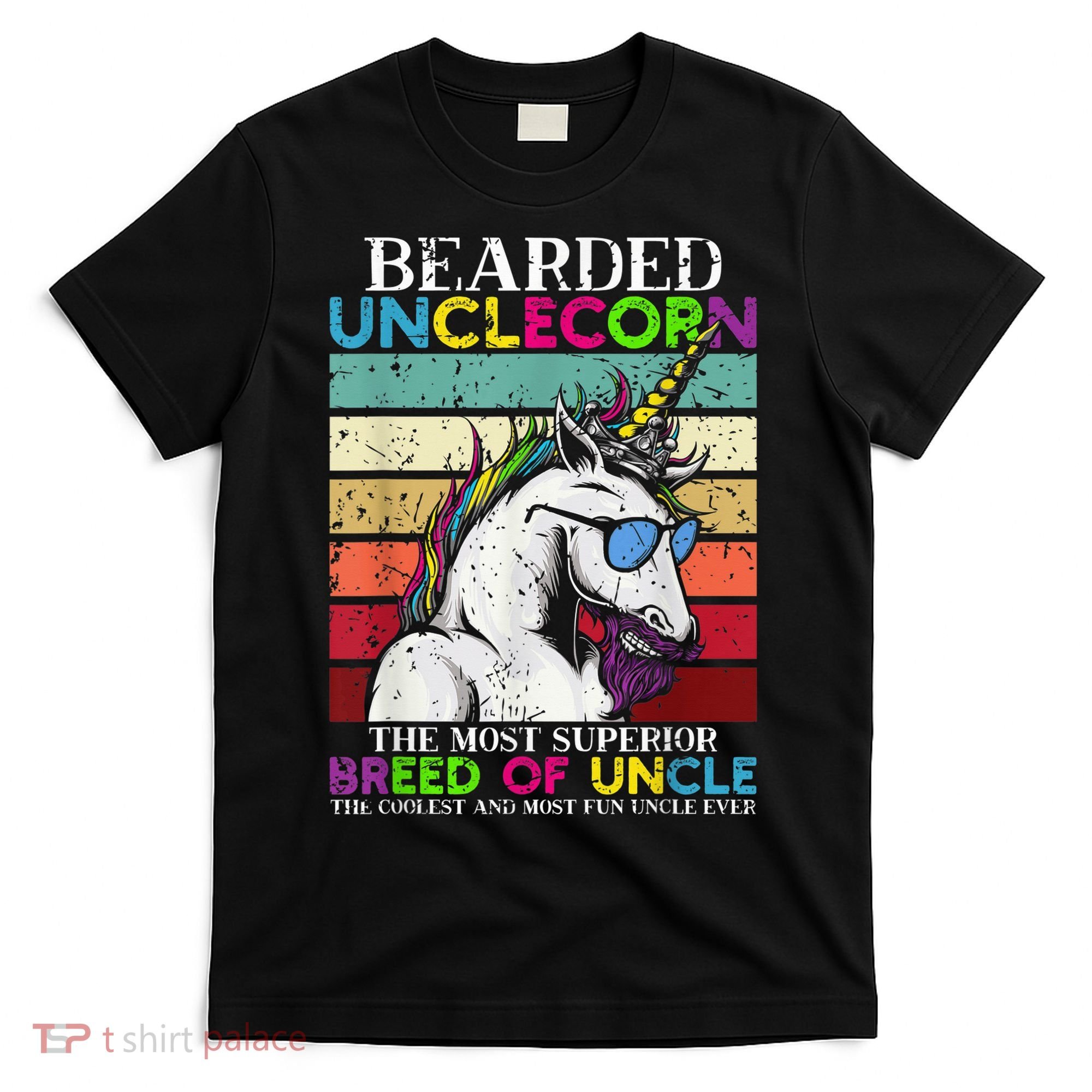 Bearded Unclecorn Uncle Unicorn  Funny T-Shirt