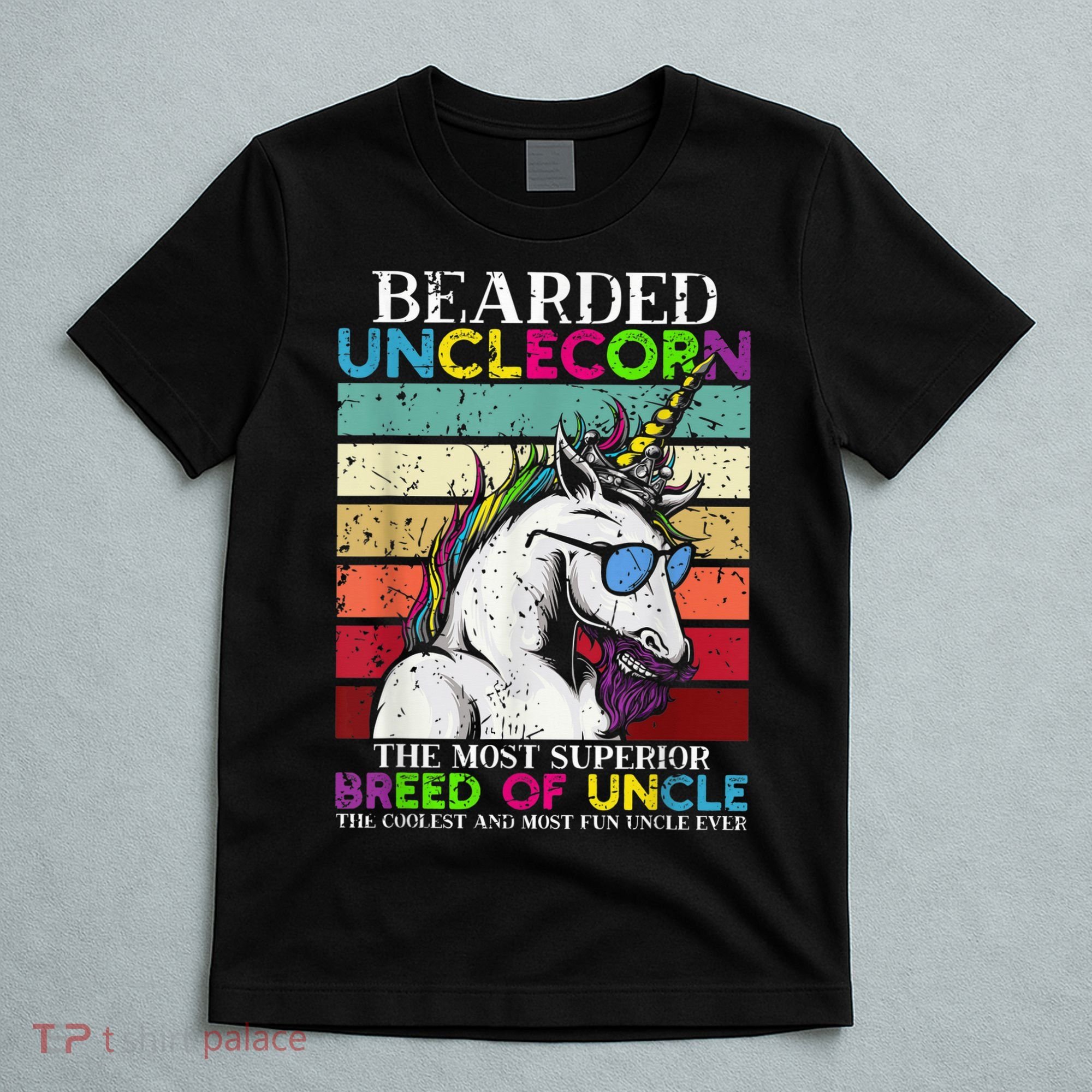 Bearded Unclecorn Uncle Unicorn  Funny T-Shirt