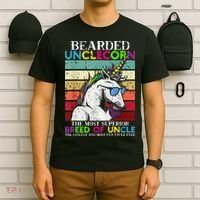 Bearded Unclecorn Uncle Unicorn  Funny T-Shirt thumb 6