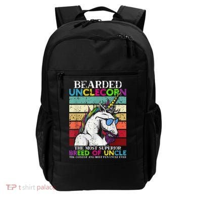 Bearded Unclecorn Uncle Unicorn  Funny Backpack