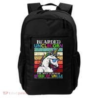 Bearded Unclecorn Uncle Unicorn  Funny Backpack thumb 0