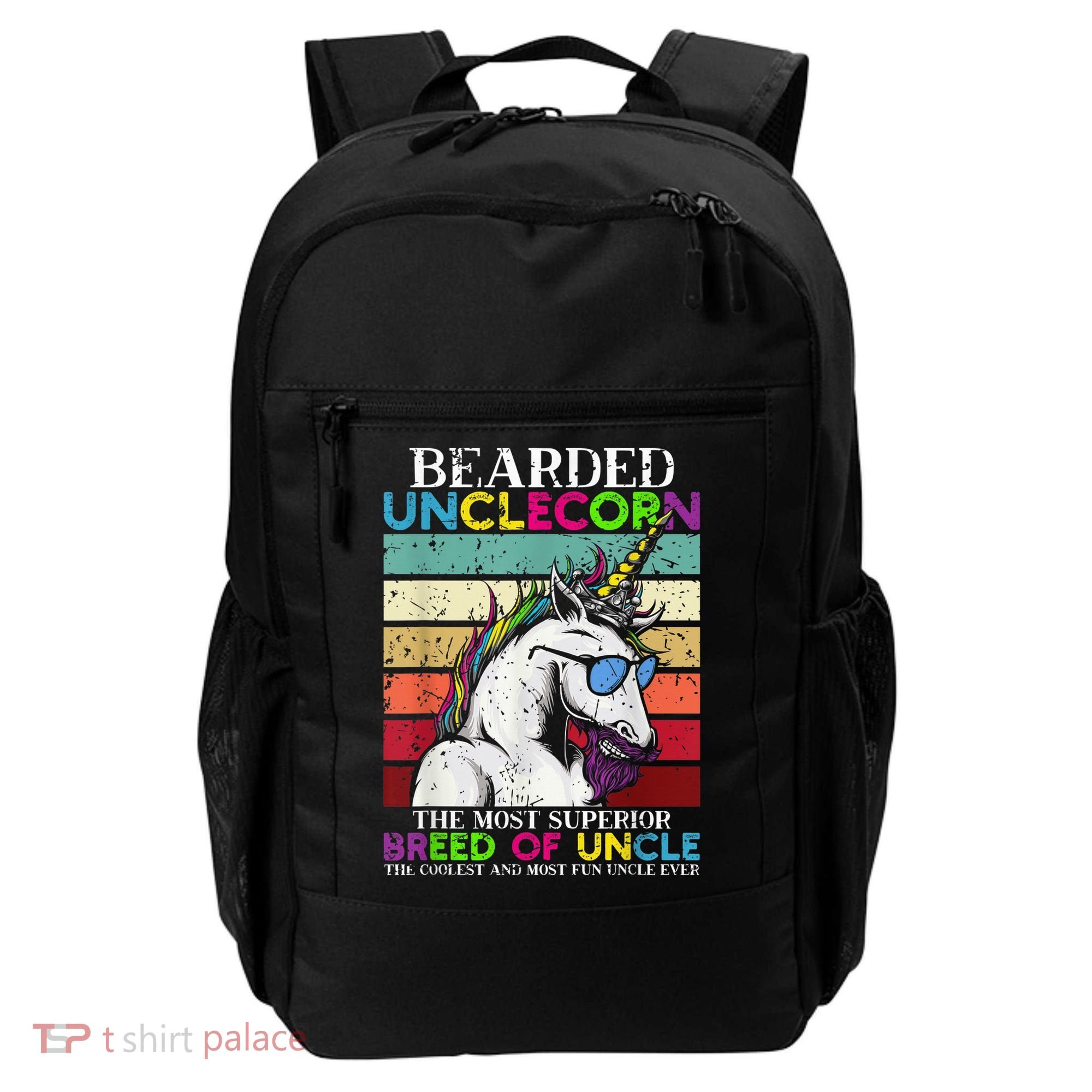 Bearded Unclecorn Uncle Unicorn  Funny Backpack