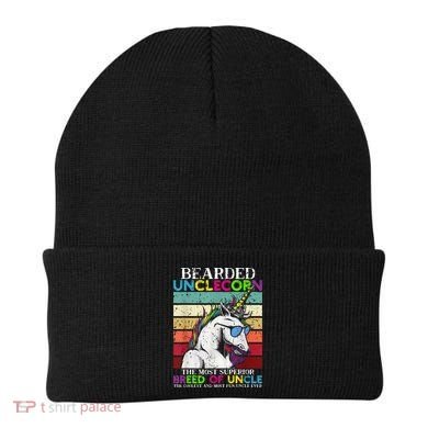 Bearded Unclecorn Uncle Unicorn  Funny Beanie