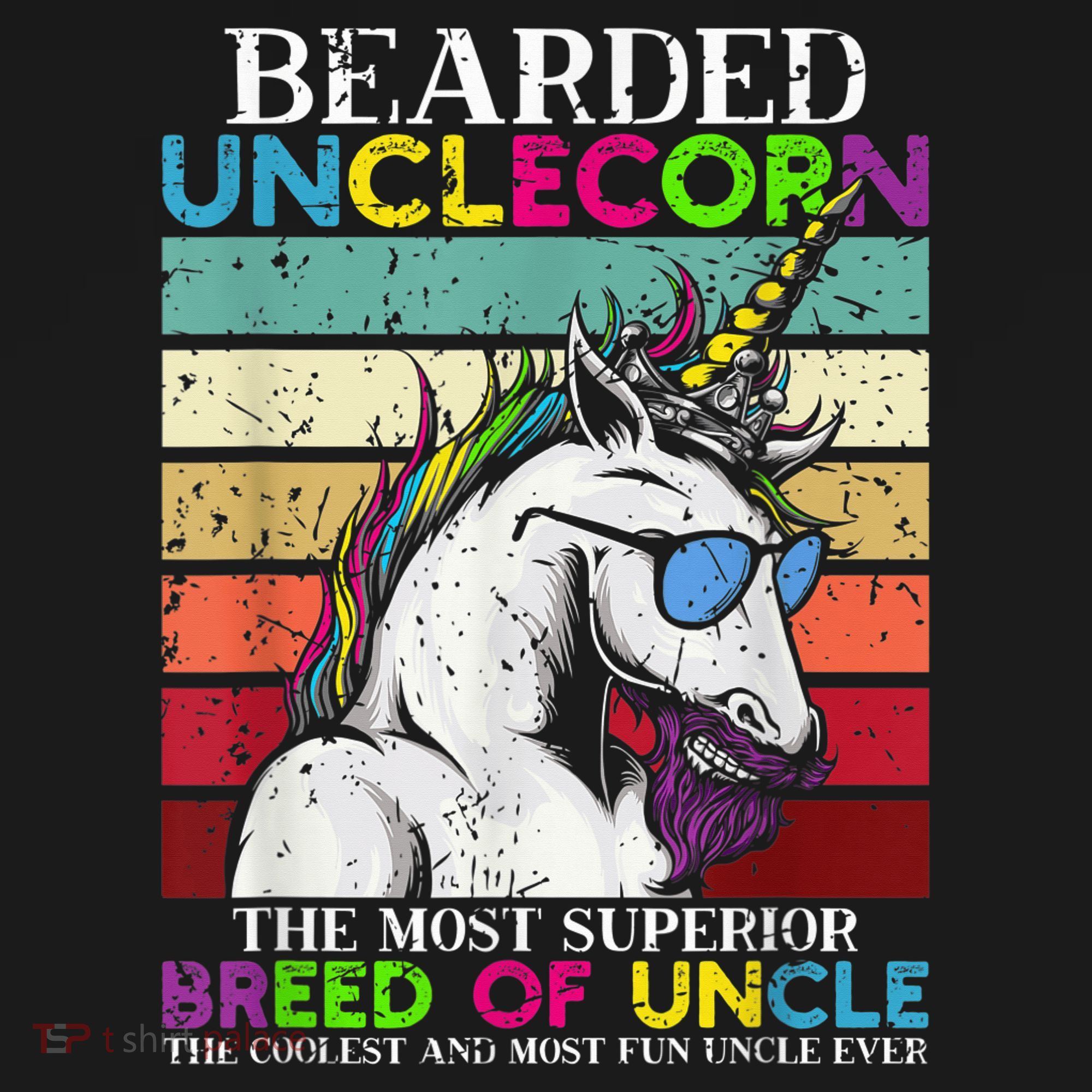 Bearded Unclecorn Uncle Unicorn  Funny Coaster
