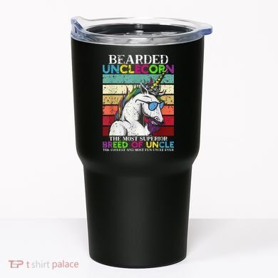 Bearded Unclecorn Uncle Unicorn  Funny Tumbler