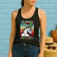 Bearded Unclecorn Uncle Unicorn  Funny Women's Tank Top thumb 2