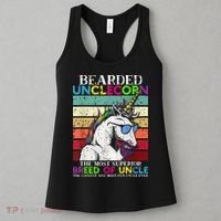 Bearded Unclecorn Uncle Unicorn  Funny Women's Tank Top thumb 3